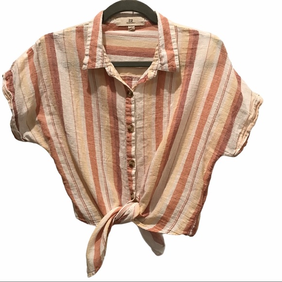 Women’s Striped Short Sleeved Top-Sz S - Picture 1 of 3